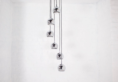 Space Age Chrome Waterfall Chandelier.