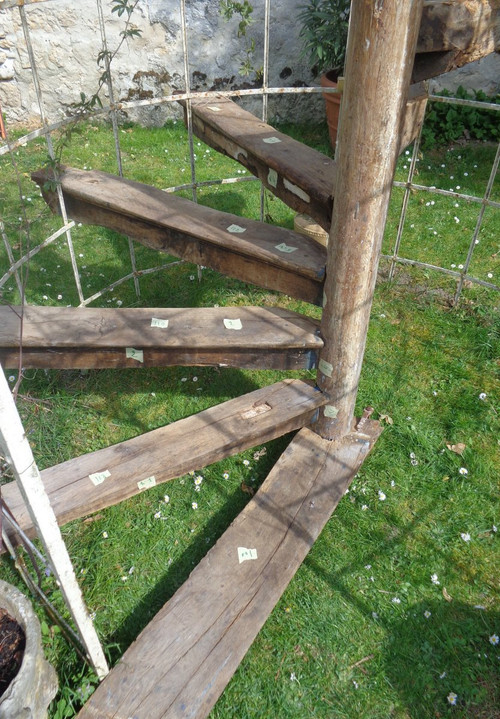 Spiral staircase XV- XVI th century In Oak