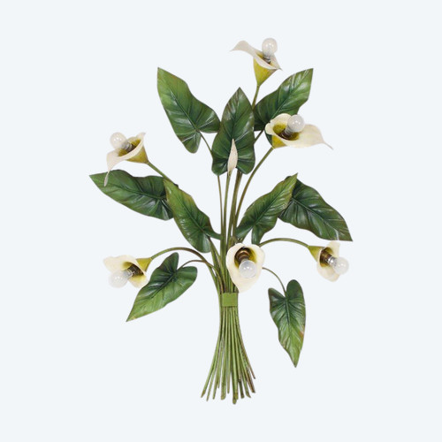 Light Wall Lamp With Arums / Callas.