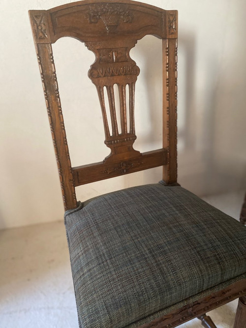 Ensemble 6 Chaises Directoire 19e ( prix spécial actuellement sur simple demande)