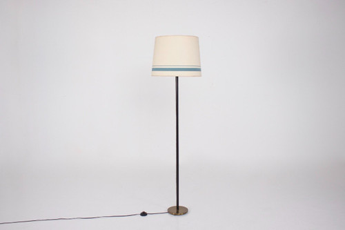 Leather Covered Floor Lamp, K & L Belysning Sweden.