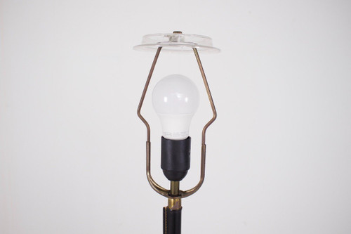 Leather Covered Floor Lamp, K & L Belysning Sweden.
