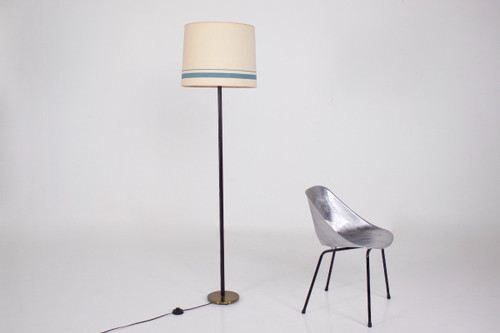 Leather Covered Floor Lamp, K & L Belysning Sweden.