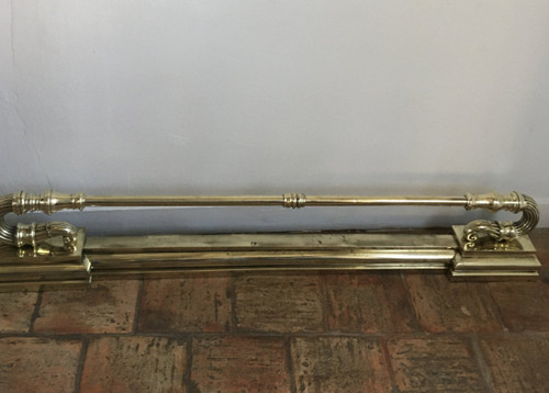 Barra frontale per camino in bronzo