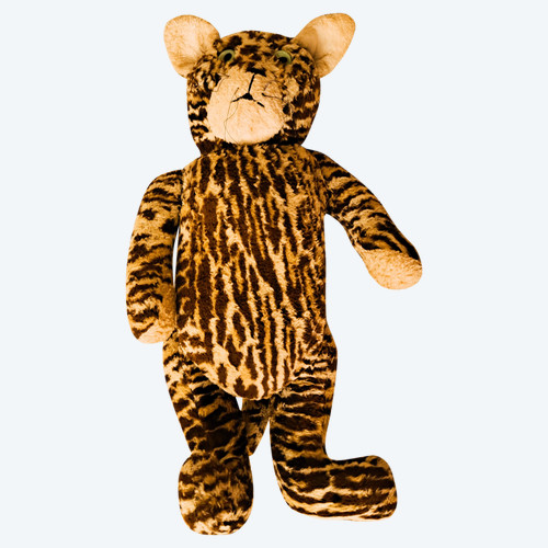 Leopard soft toy with glass eyes 1920s or 1930s height 40 cm