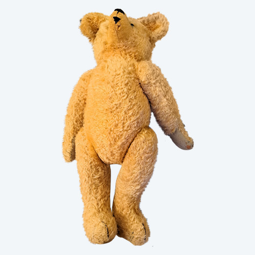 Teddy bear with glass eyes 1920s or 1930s height 57 cm