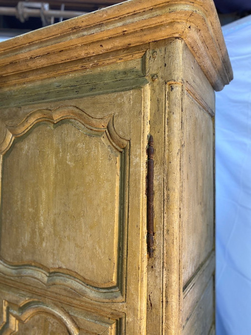 Armoire Lingère Patinée 18e 2 Portes 2 Tiroirs