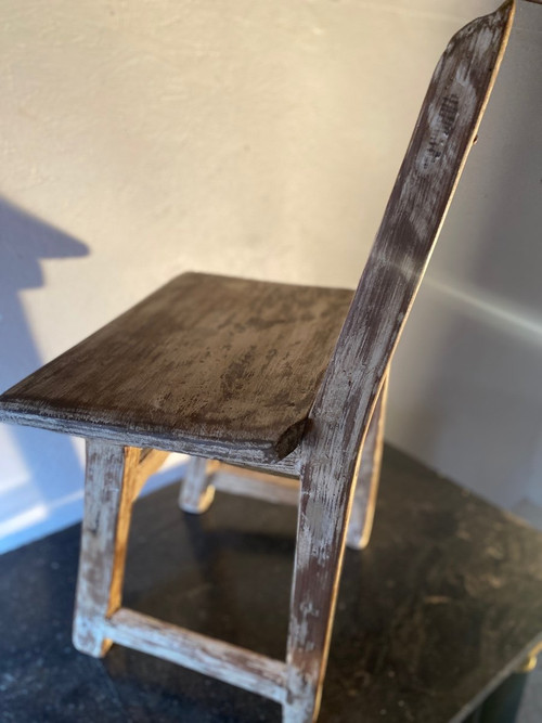 Small 18th Century Bleached Fir Mountain Chair