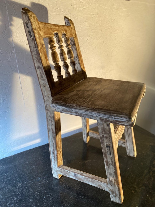 Small 18th Century Bleached Fir Mountain Chair