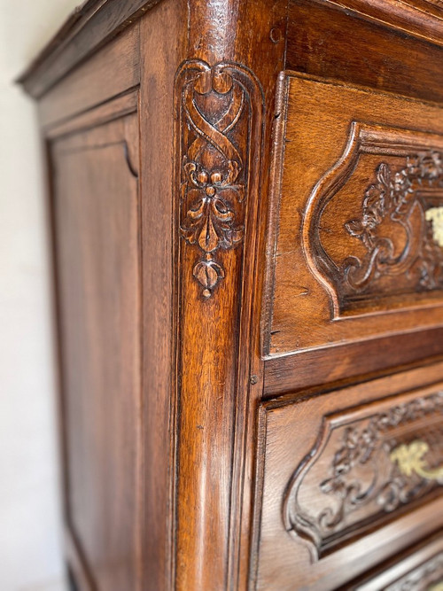 Commode Louis XIV 18e Chêne Liégeoise