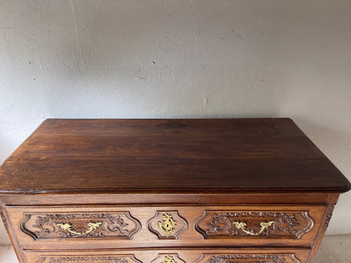 Commode Louis XIV 18e Chêne Liégeoise