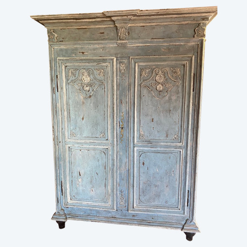 Linen Cabinet Liège 18th Polychrome