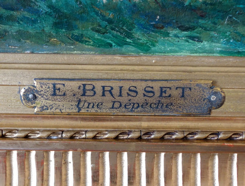 Emile Brisset, Eine Depesche – Französische Generalstabsoffiziere im Feld – Öl auf Leinwand