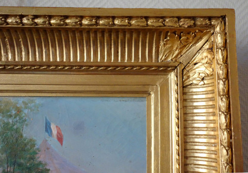 Emile Brisset, Eine Depesche – Französische Generalstabsoffiziere im Feld – Öl auf Leinwand