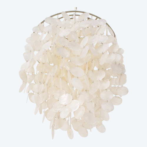 Verner Panton Fun Mother of Pearl Chandelier 1 Dm.