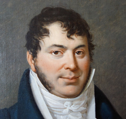 Edouard Pingret, Schüler Von David - Großes Männerporträt aus dem Kaiserreich 1813 - 103cm X 121cm