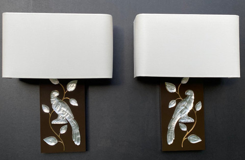 Pair of Parrot Sconces From Maison Baguès