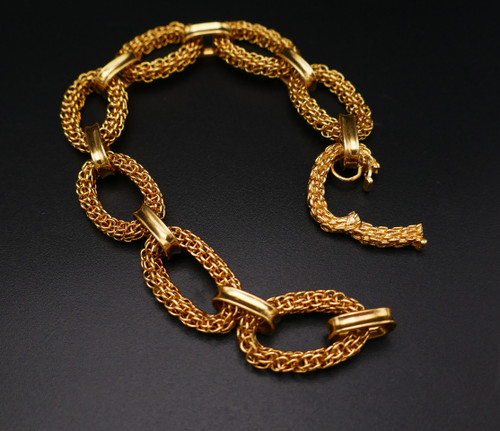 Bracelet En Or Jaune 18 Carats, Gay Frères.
