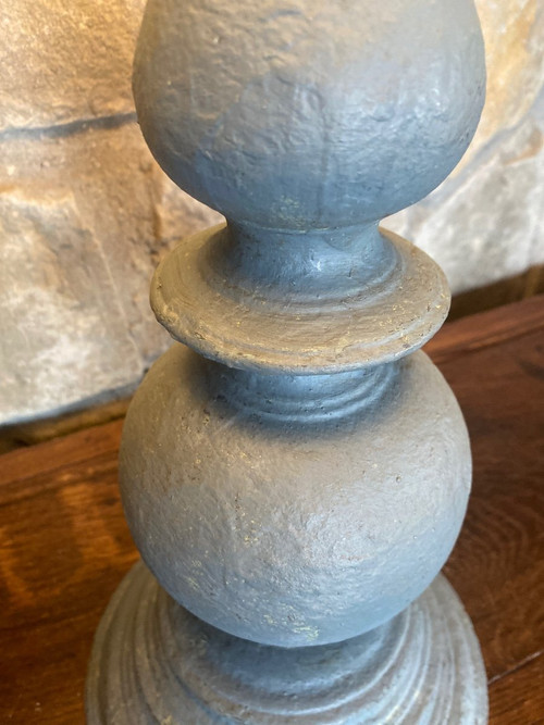 Lampe Patinée Très Joli Modèle,  Bleutée 19e Siècle