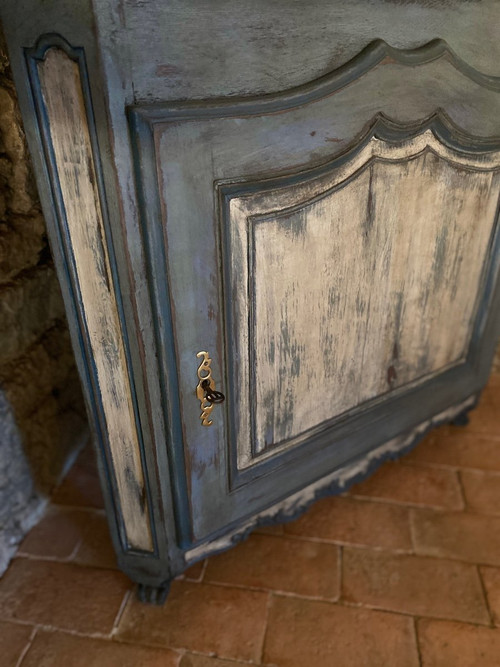 Corpo ad angolo 2 smaltato Luigi XV XIX secolo Patinato