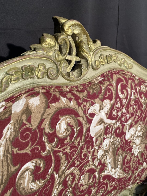Louis XV Sofa 19th Century Patina With New Tapestries
