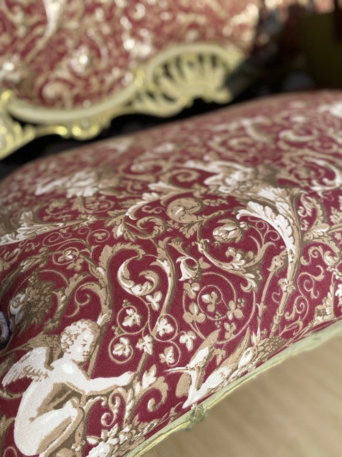 Louis XV Sofa 19th Century Patina With New Tapestries