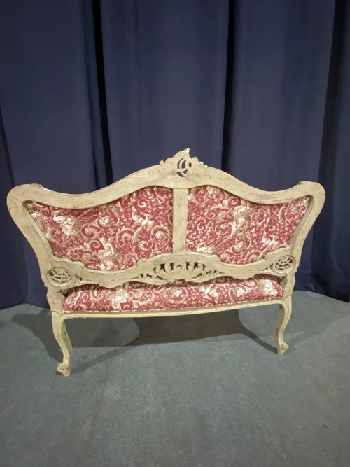 Louis XV Sofa 19th Century Patina With New Tapestries