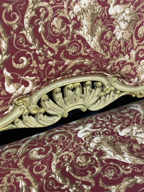Louis XV Sofa 19th Century Patina With New Tapestries