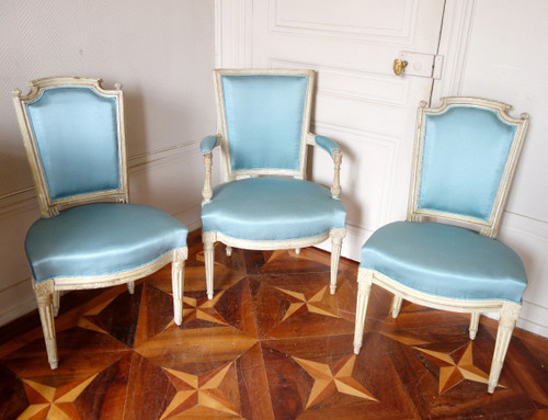 Pair Of Louis XVI Period Cabriolet Chairs