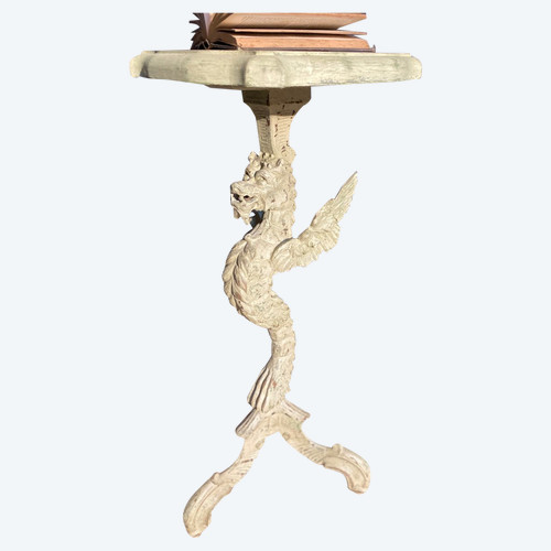 Guéridon Dragon Italien 19e Siècle Patine
