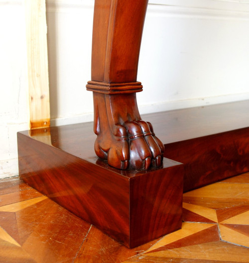 Empire Applique Console à Pieds Griffes In Mahagoni Attributed to Louis Alexandre Bellangé