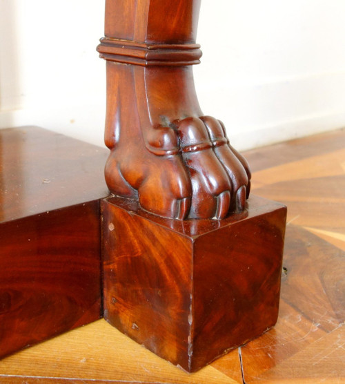 Empire Applique Console à Pieds Griffes In Mahagoni Attributed to Louis Alexandre Bellangé