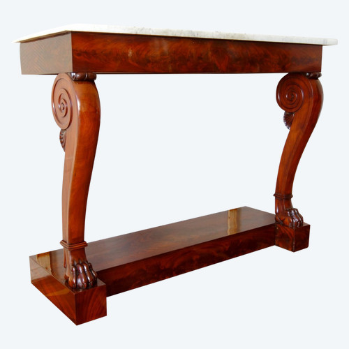 Empire Applique Console à Pieds Griffes In Mahagoni Attributed to Louis Alexandre Bellangé