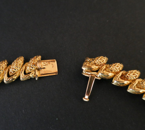 André VASSORT , Important Collier Diamants, Or Jaune Et Platine, Vers 1970.