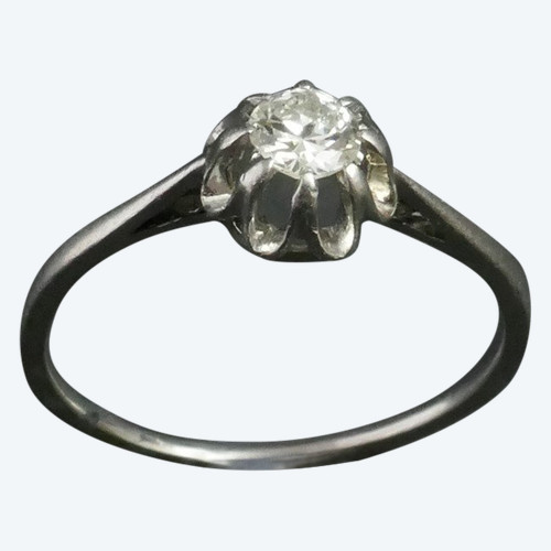 Solitaire Diamant, Monture Platine.