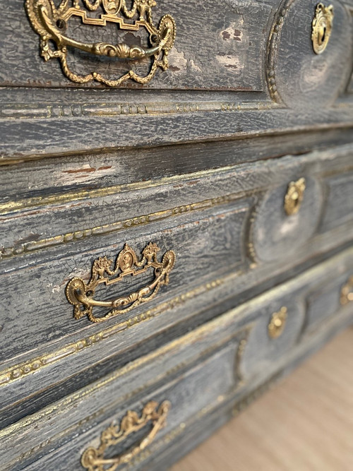 Commode Louis XVI D’époque 18e Siècle Patinée 3 Tiroirs