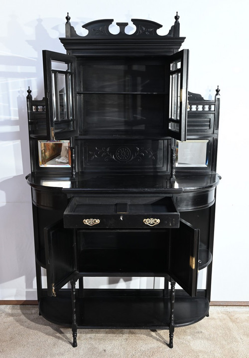 Meuble d’Entre Deux en Poirier Noirci, style Napoléon III – Fin XIXe