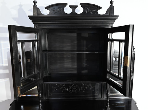 Meuble d’Entre Deux en Poirier Noirci, style Napoléon III – Fin XIXe