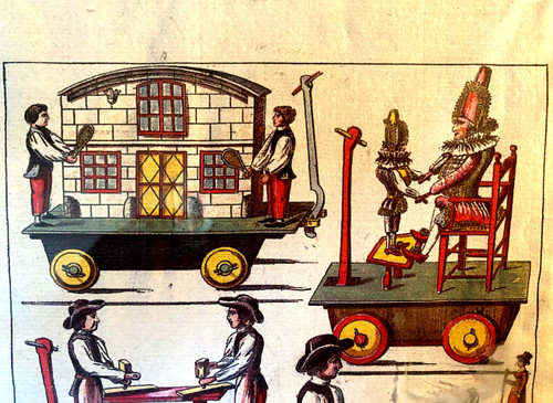 18th century colored catalog paper from toy dealer automata to draw