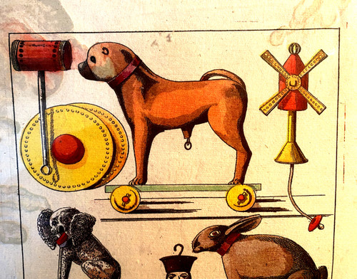 18th century colored catalog paper from toy dealer automata to draw