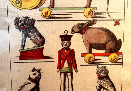 18th century colored catalog paper from toy dealer automata to draw