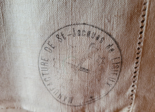 Coppia di lenzuola in lino o miste, fine '800 o inizio '900