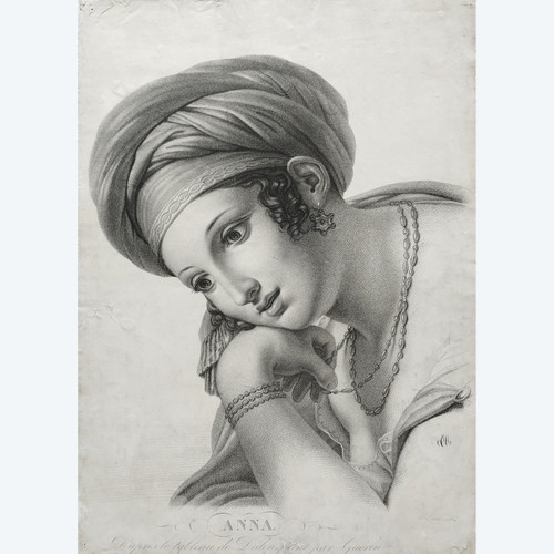Anna-Frau im orientalischen Stil nach dem Gemälde von Dido von Guérin