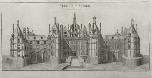 Château De Chambord Gravure Architecture 18ème