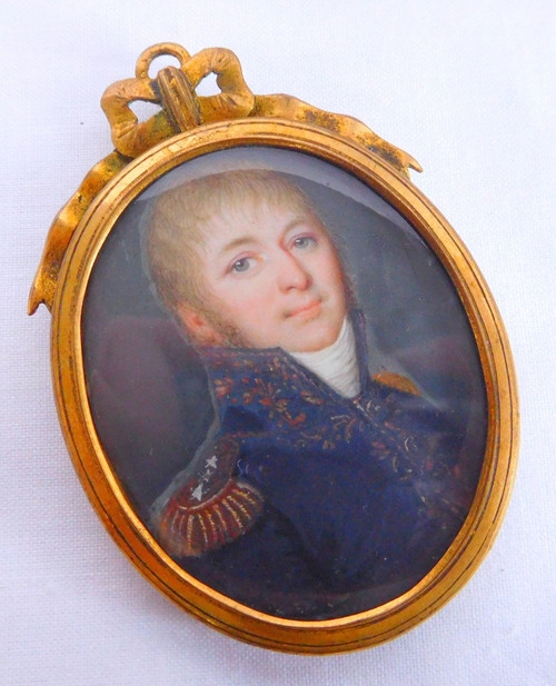 Ritratto in miniatura su avorio: Generale dell'Impero, inizi del XIX secolo