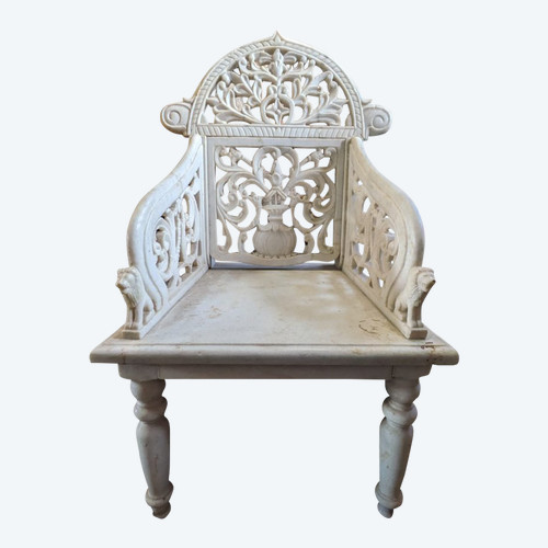 Fauteuil en marbre 19ème siècle