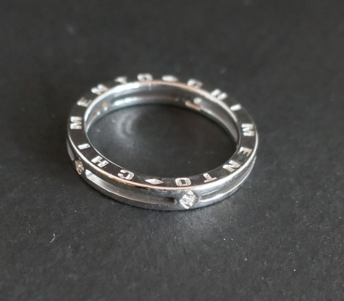 Alliance Signée Chimento Diamants, Or Blanc 18 Carats.