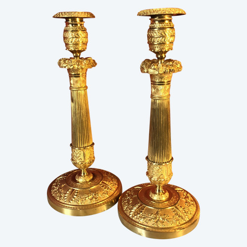 Pair of candlesticks, Charles X period