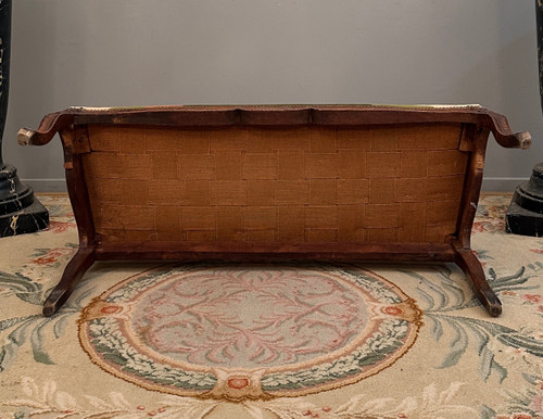 Panca in legno modellato e intagliato del periodo Regency, 1720 circa