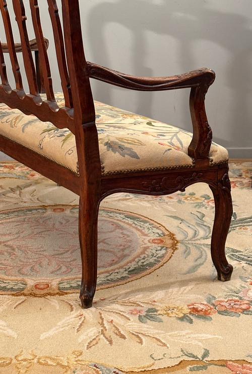 Panca in legno modellato e intagliato del periodo Regency, 1720 circa